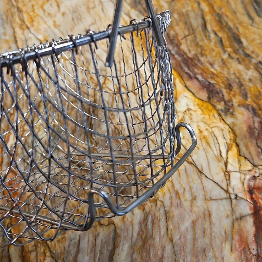 Silver Wire Mesh Fry Basket